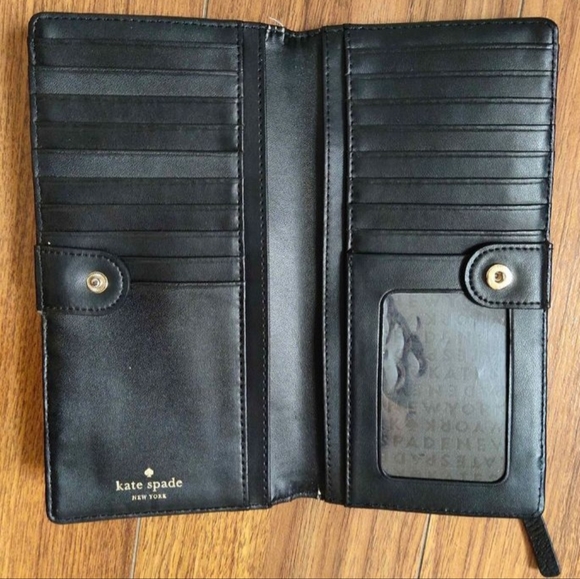 Kate Spade Pebbled Black Leather Wallet - Picture 2 of 4